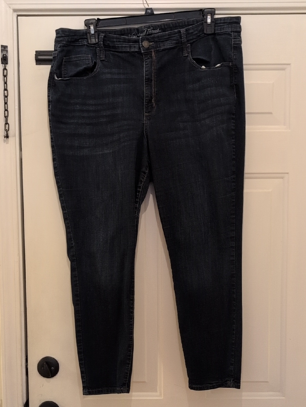 Women's Universal Thread Fair Trade Dark Blue High Rise Skinny Jeans, Size 22WR